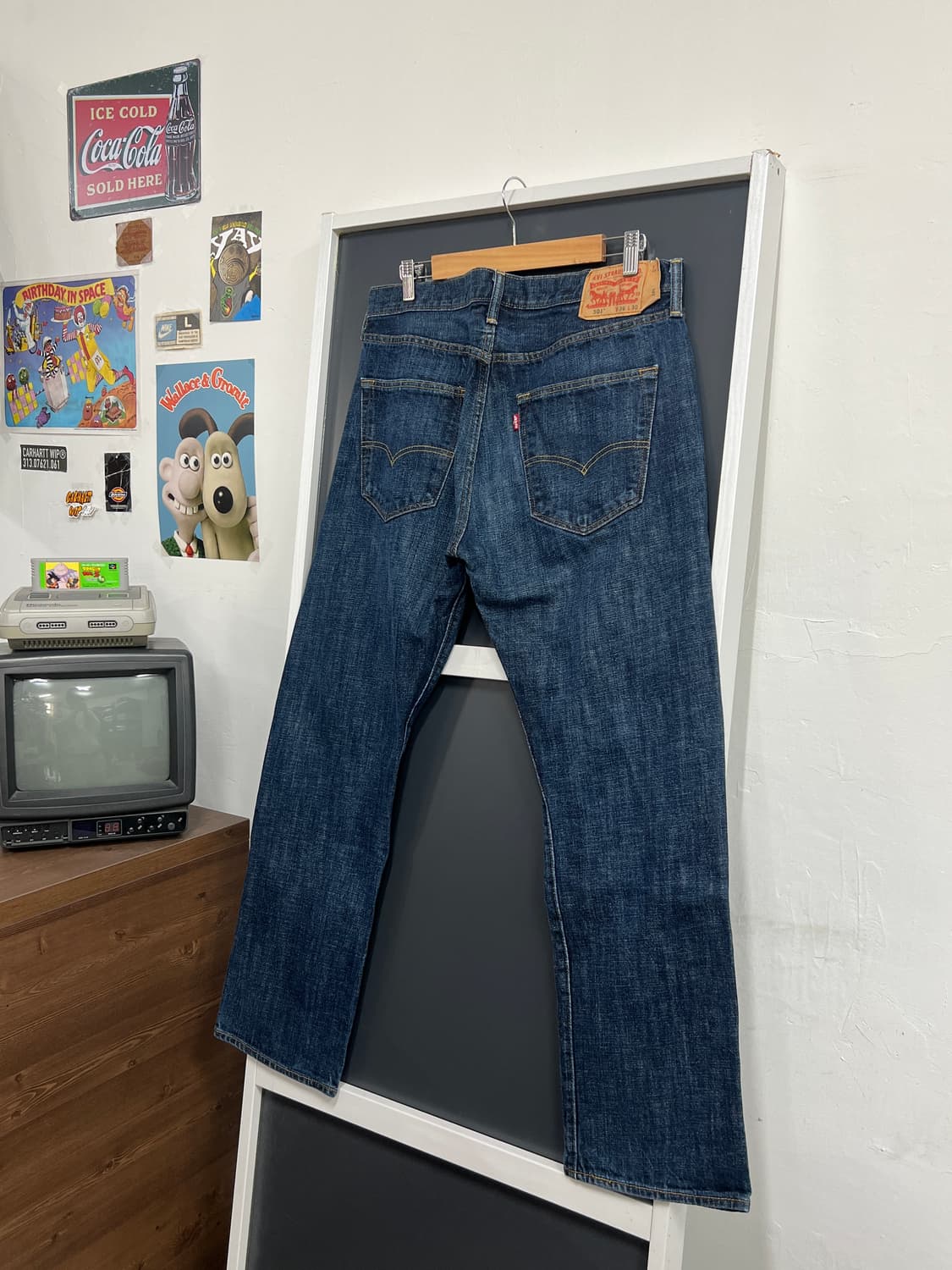 Levis 501 리바이스 세미 와이드핏 데님 팬츠 상품이미지1