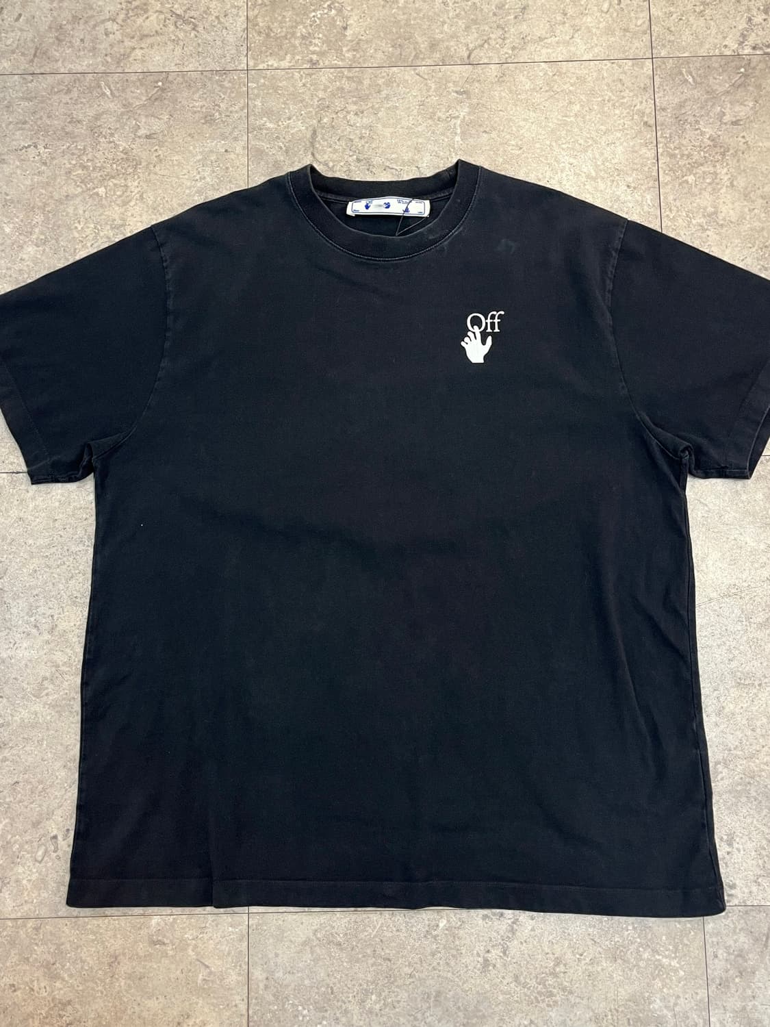 오프화이트 21ss 마커 애로우 반팔티 블랙 M #csz2750  상품이미지4