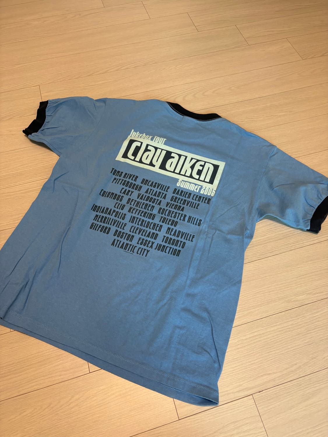 빈티지 링거 락 티셔츠 블루 100-103사이즈 상품이미지3