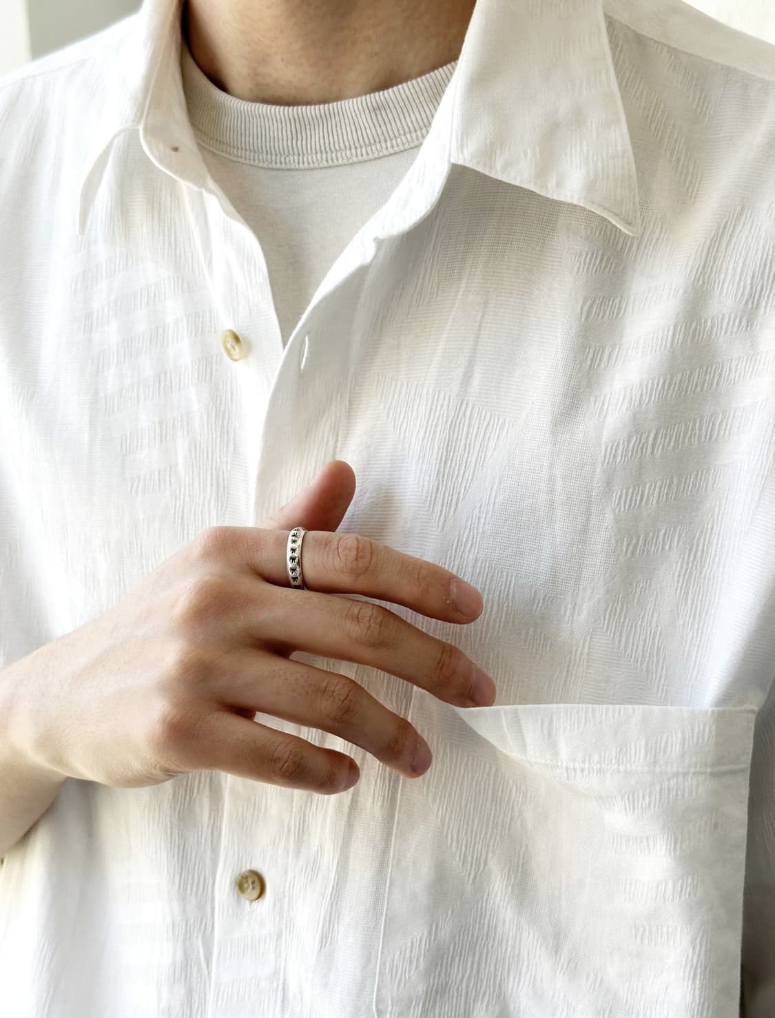 Jacquard light cotton H/S shirt 상품이미지7