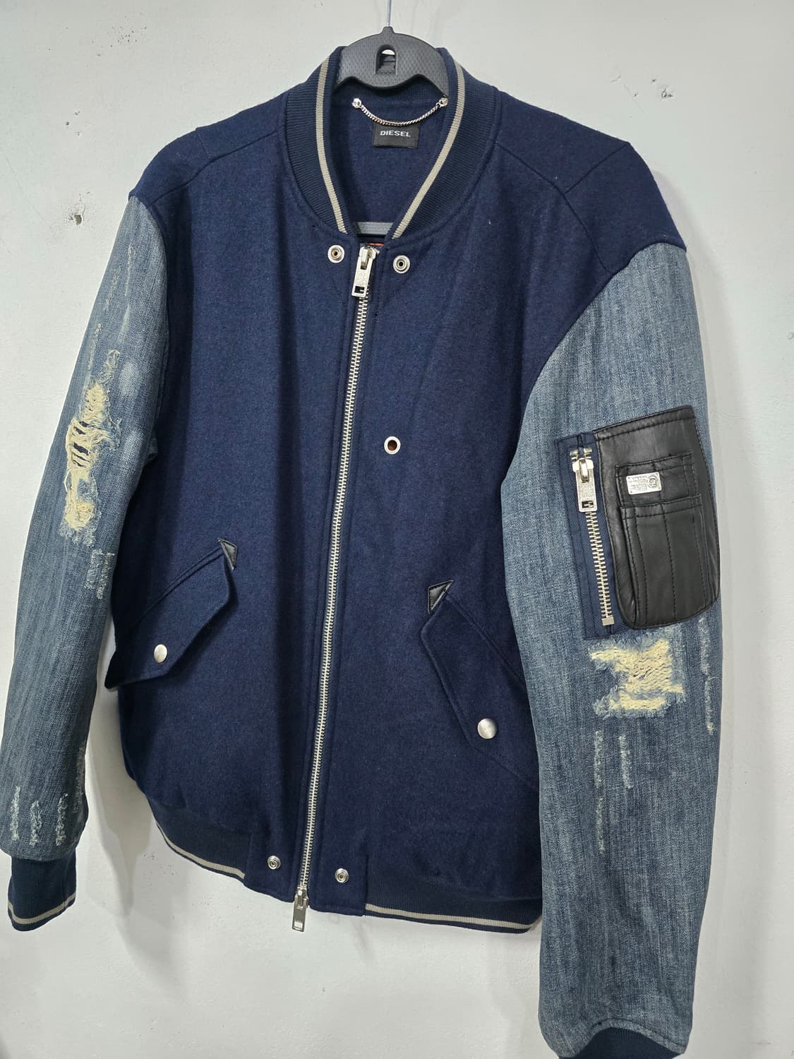 디젤 데님 M1-A 데님 슬리브 봄버 재킷L 상품이미지4