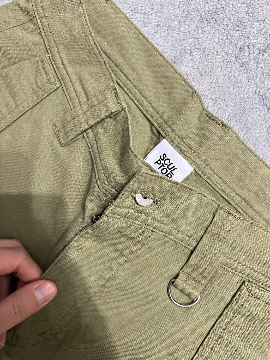 스컬프터 카키 코튼 카고팬츠 XS 상품이미지2