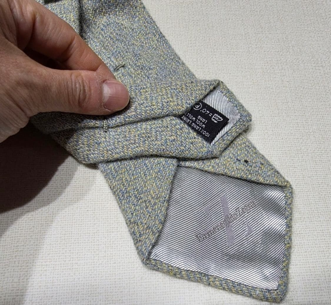 제냐 민트 연그레이 울 넥타이 상품이미지2