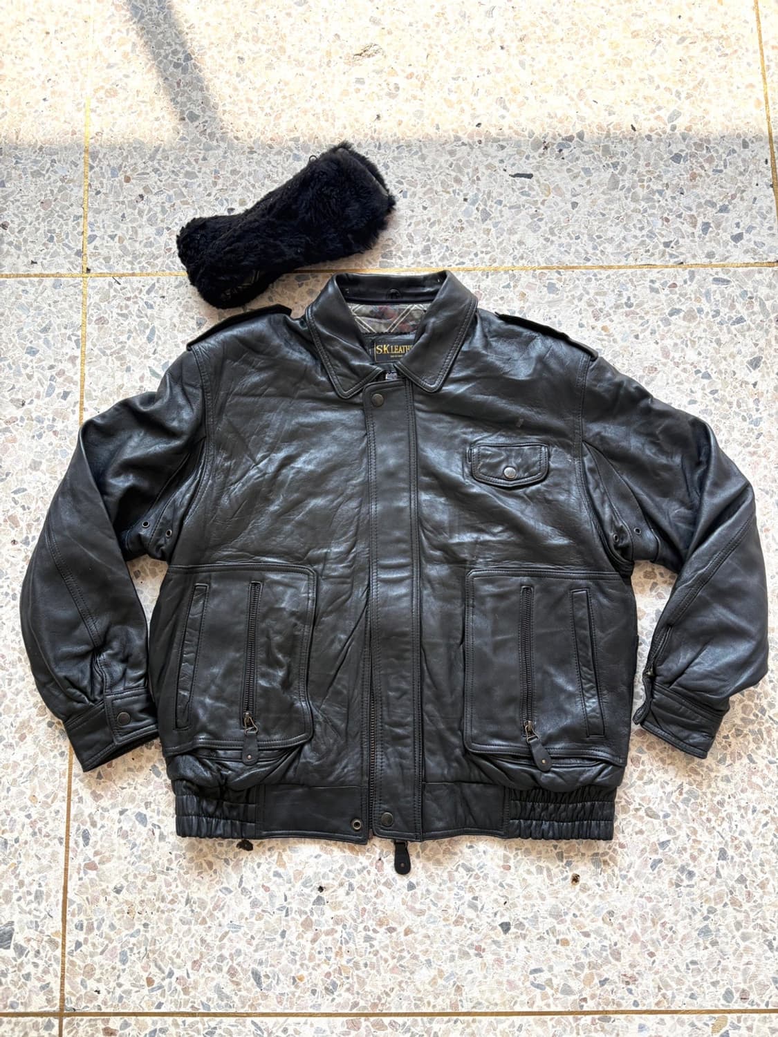 리얼레더 양가죽 봄버 자켓 상품이미지9