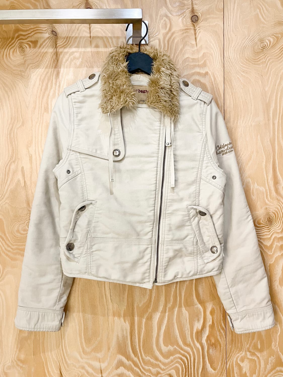 후아유 쉐르파 카라 바이커 자켓 상품이미지1