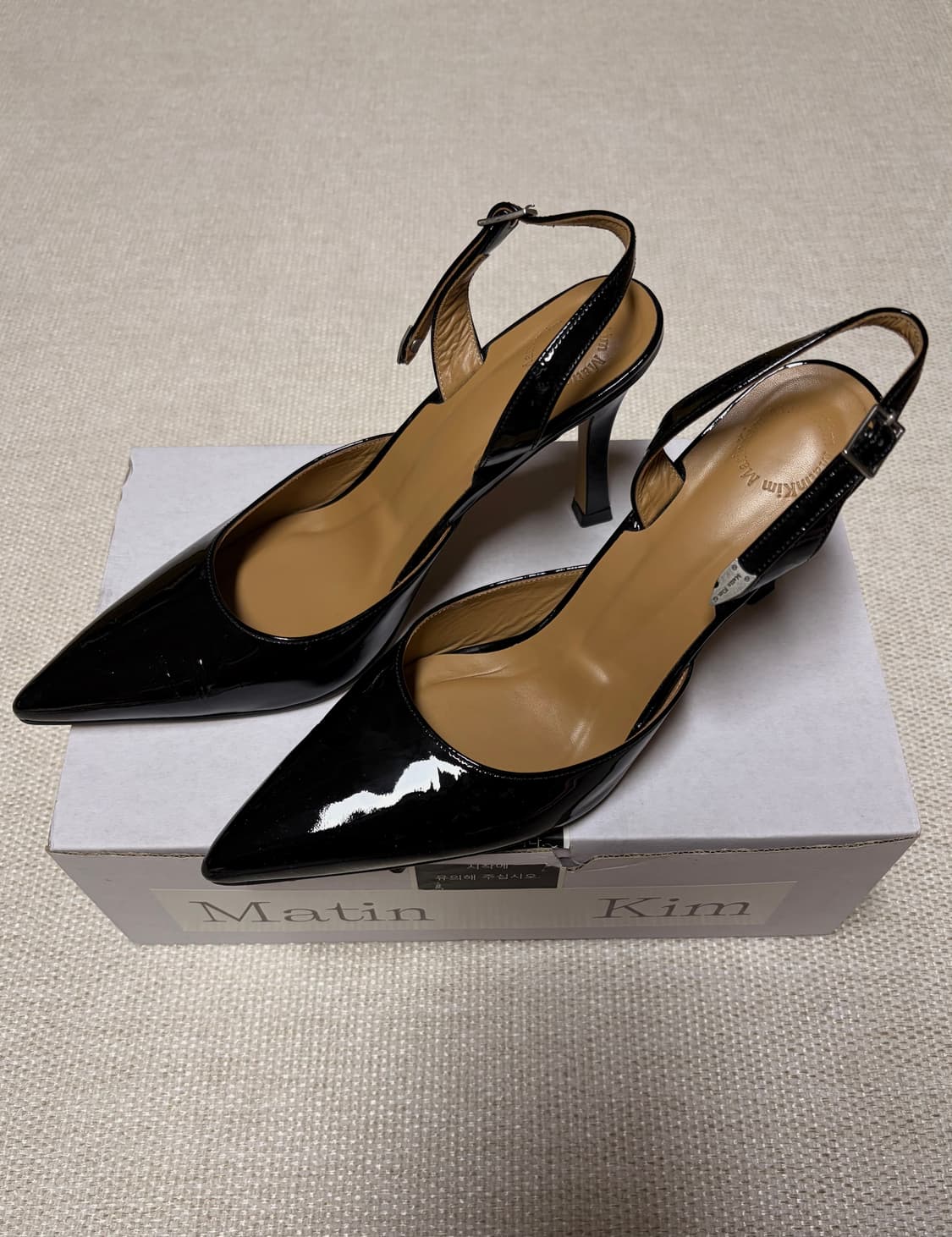 마뗑킴 슬링백 스틸레토 힐 블랙 37 상품이미지2