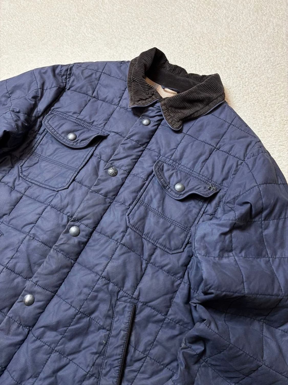 시리즈 x Waxed 퀼팅 피그먼트 코듀로이 카라 자켓 PN6332 상품이미지2