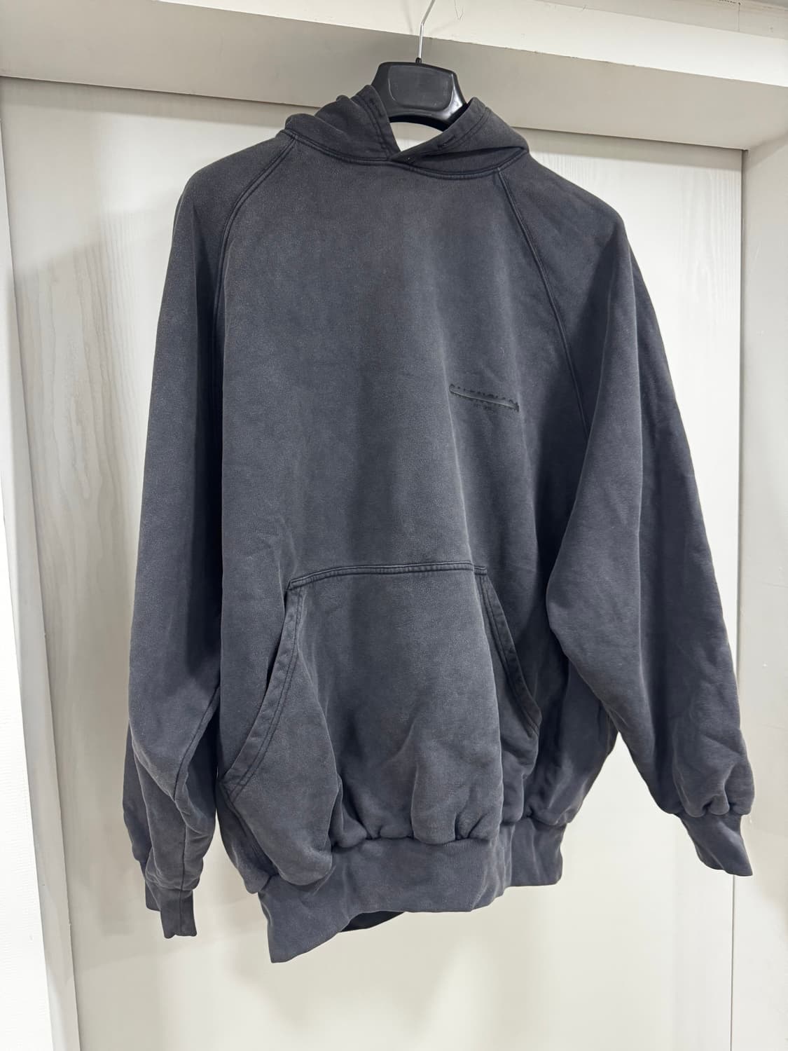 발렌시아가 로고 워싱 오버사이즈 후드 L 상품이미지1