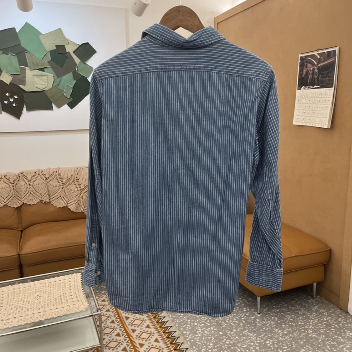 유니클로 U 르메르 레트로 빈티지 스트라이프 셔츠 S C10737 상품이미지4