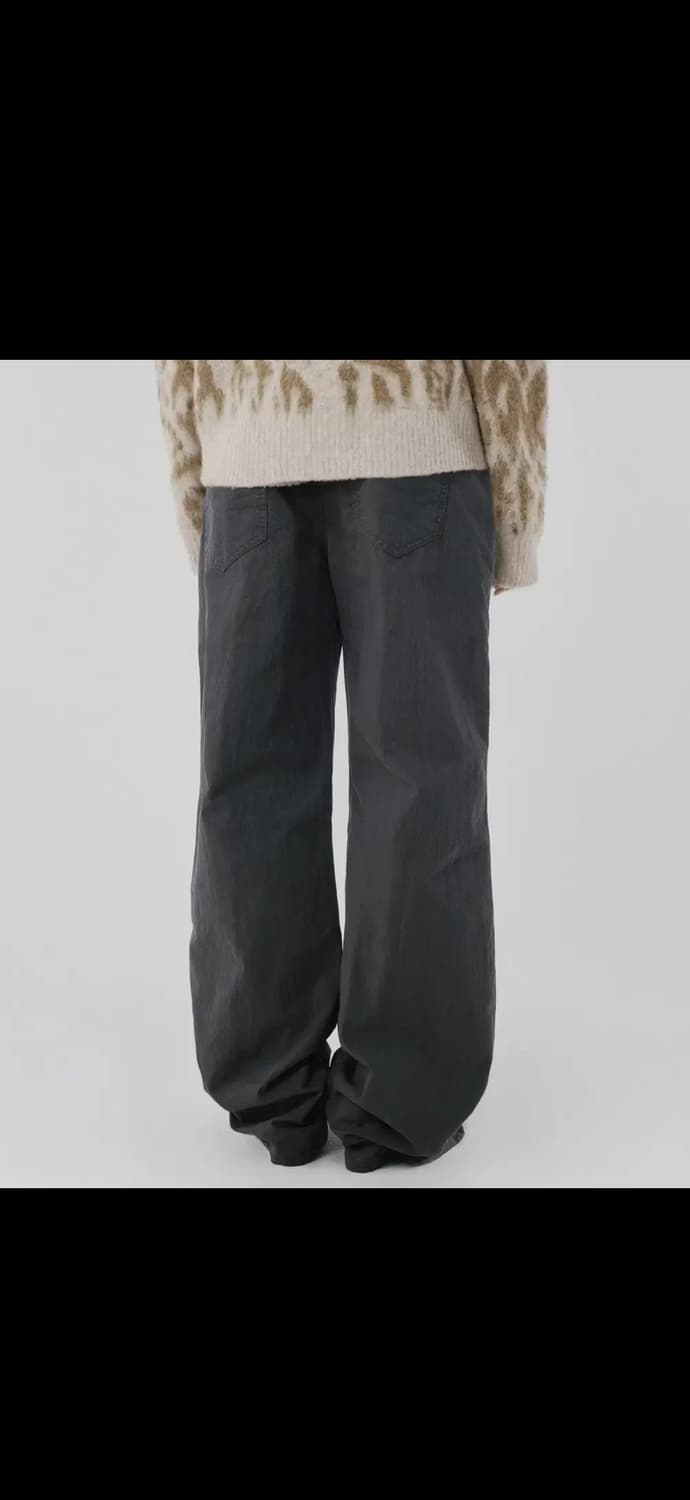 스웨이드 - SEMI WIDE PANTS [CHARCOAL GRAY] 상품이미지3