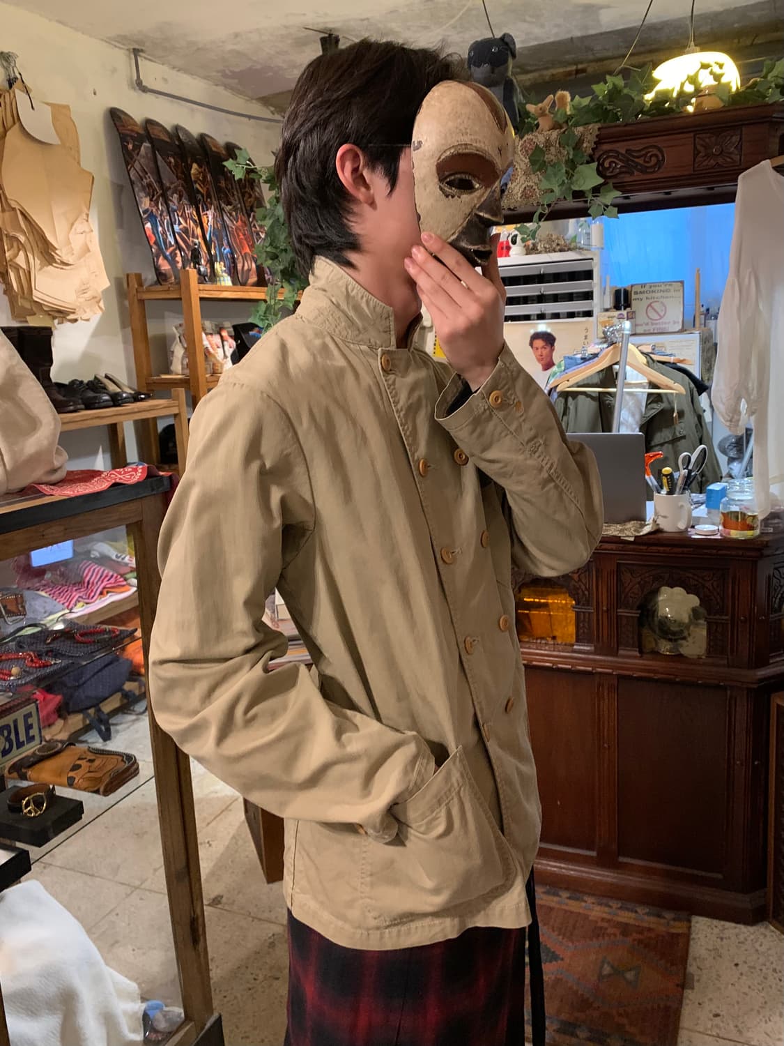 45rpm 베이지 피코트 셔츠 자켓 상품이미지1