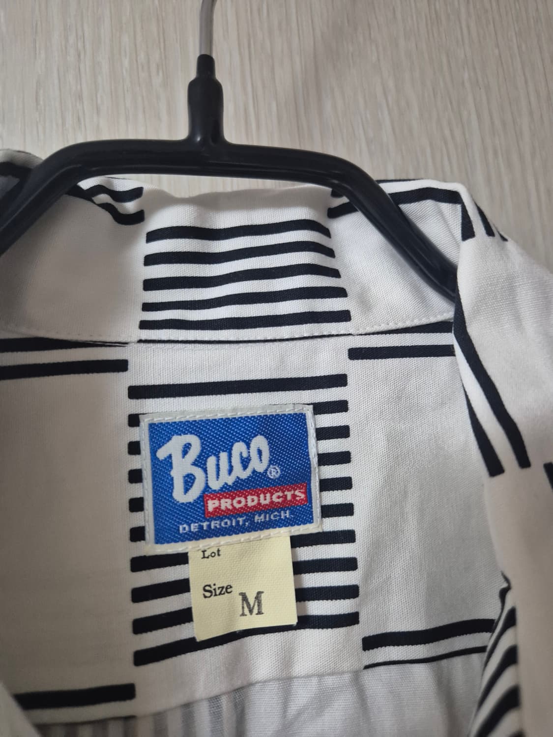 (새제품) 리얼맥코이 부코 BUCO  체크 오픈카라 반팔셔츠 남성 M 상품이미지6