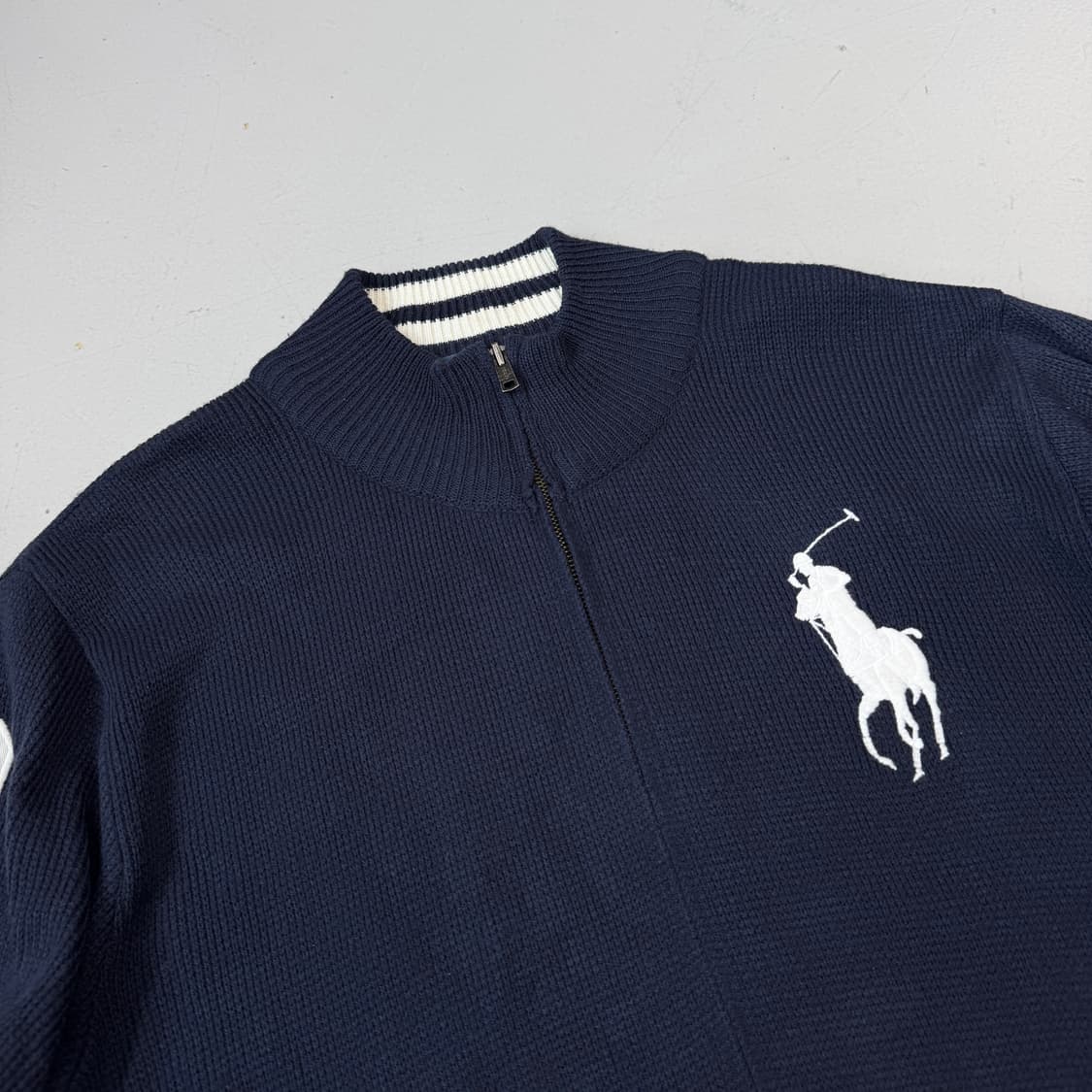 폴로 빅포니 치프키프 니트집업 네이비 상품이미지3