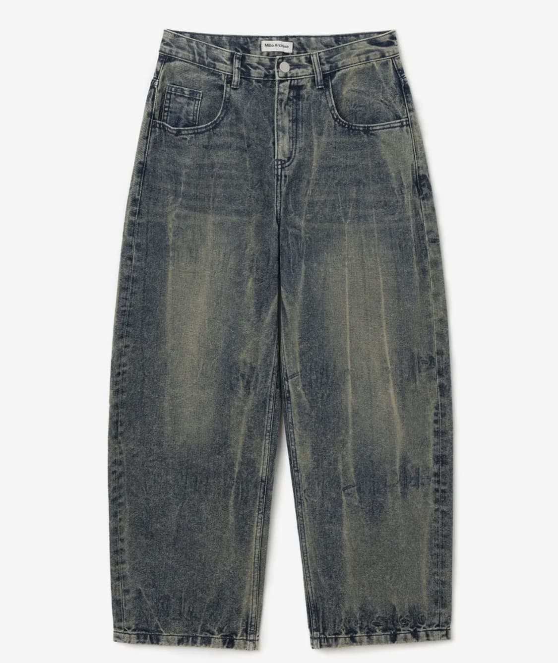 밀로 아카이브 리플렉트 커브드 데님 팬츠(오일 블루) 상품이미지1