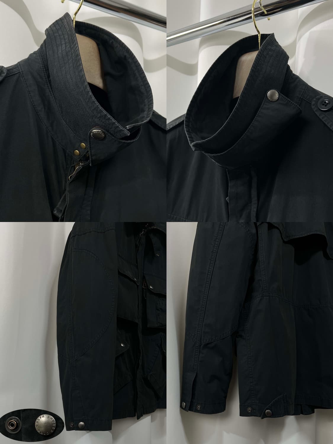 폴로 랄프로렌 블랙 가먼트다이 유틸리티 필드 자켓 상품이미지9