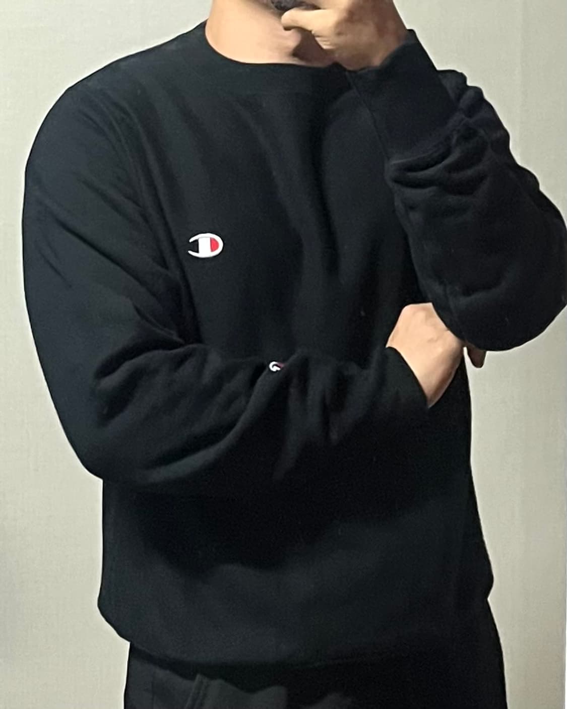 챔피온 리버스위브 블루택 맨투맨 상품이미지2