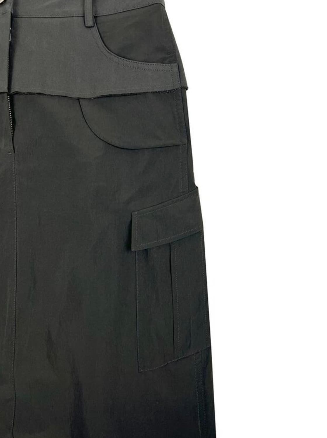 Meantime - 더블레이어드 카고스커트 Charcoal 상품이미지5