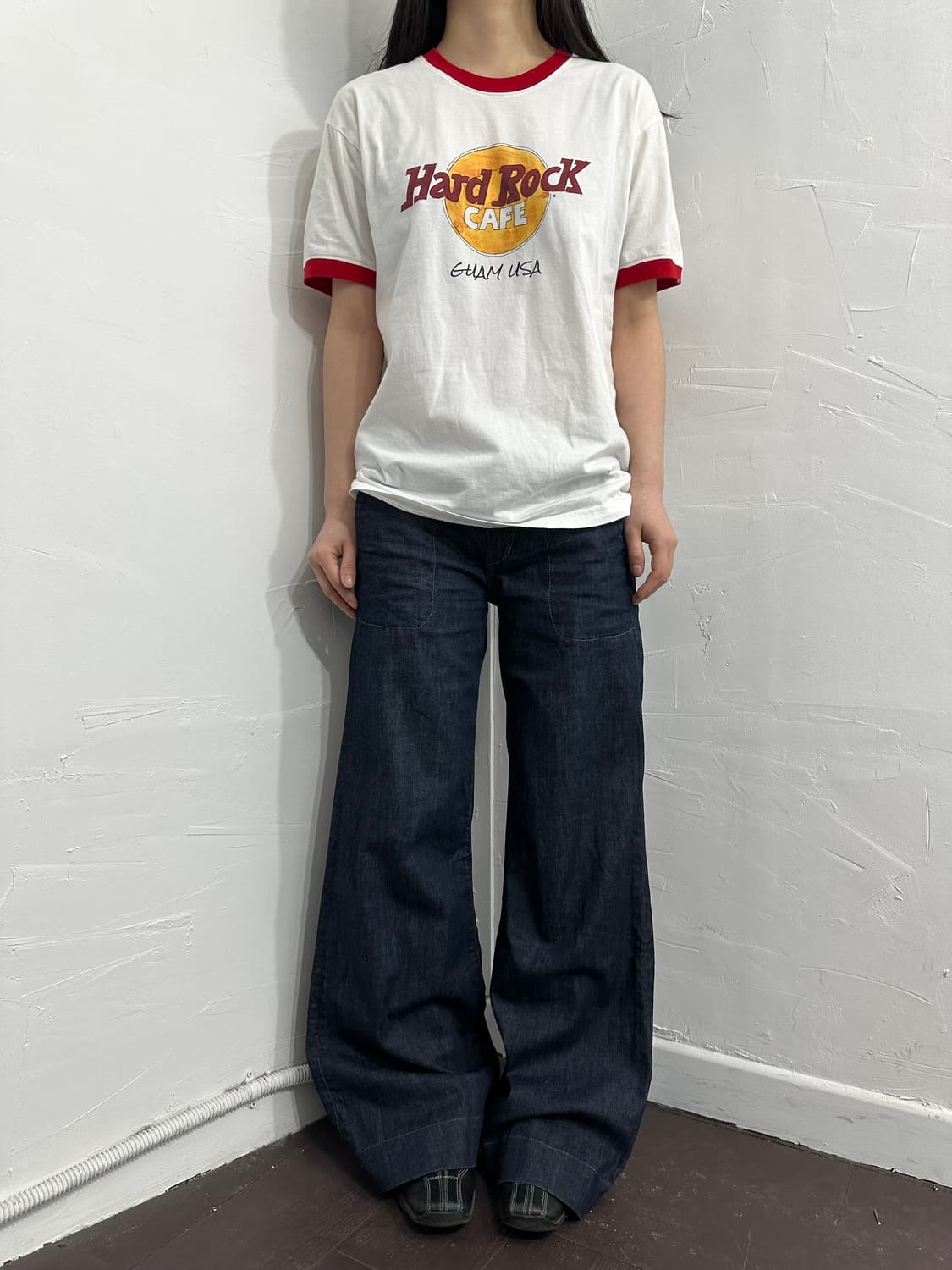 hard rock guam usa ringer t-shirt 상품이미지2