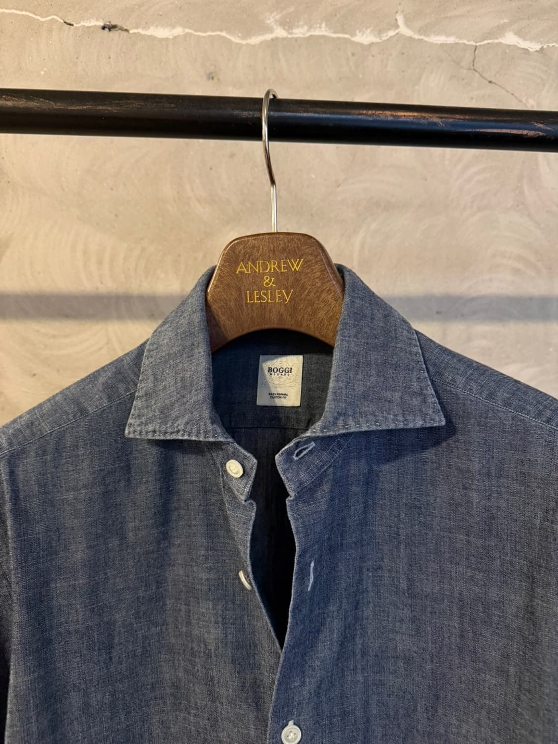 BOGGI 보기 샴브레이 셔츠 100 상품이미지5