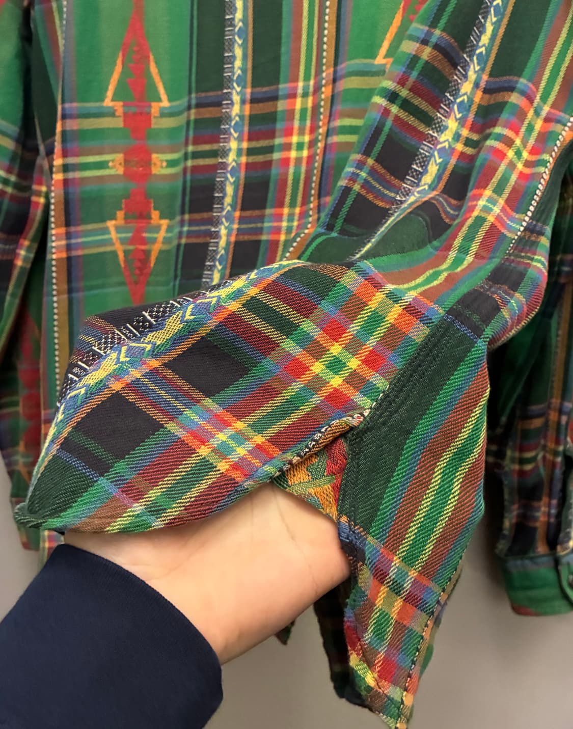 (M~L)00s 폴로랄프로렌 빈티지 나바호 아즈텍 패턴 플란넬 셔츠 상품이미지9