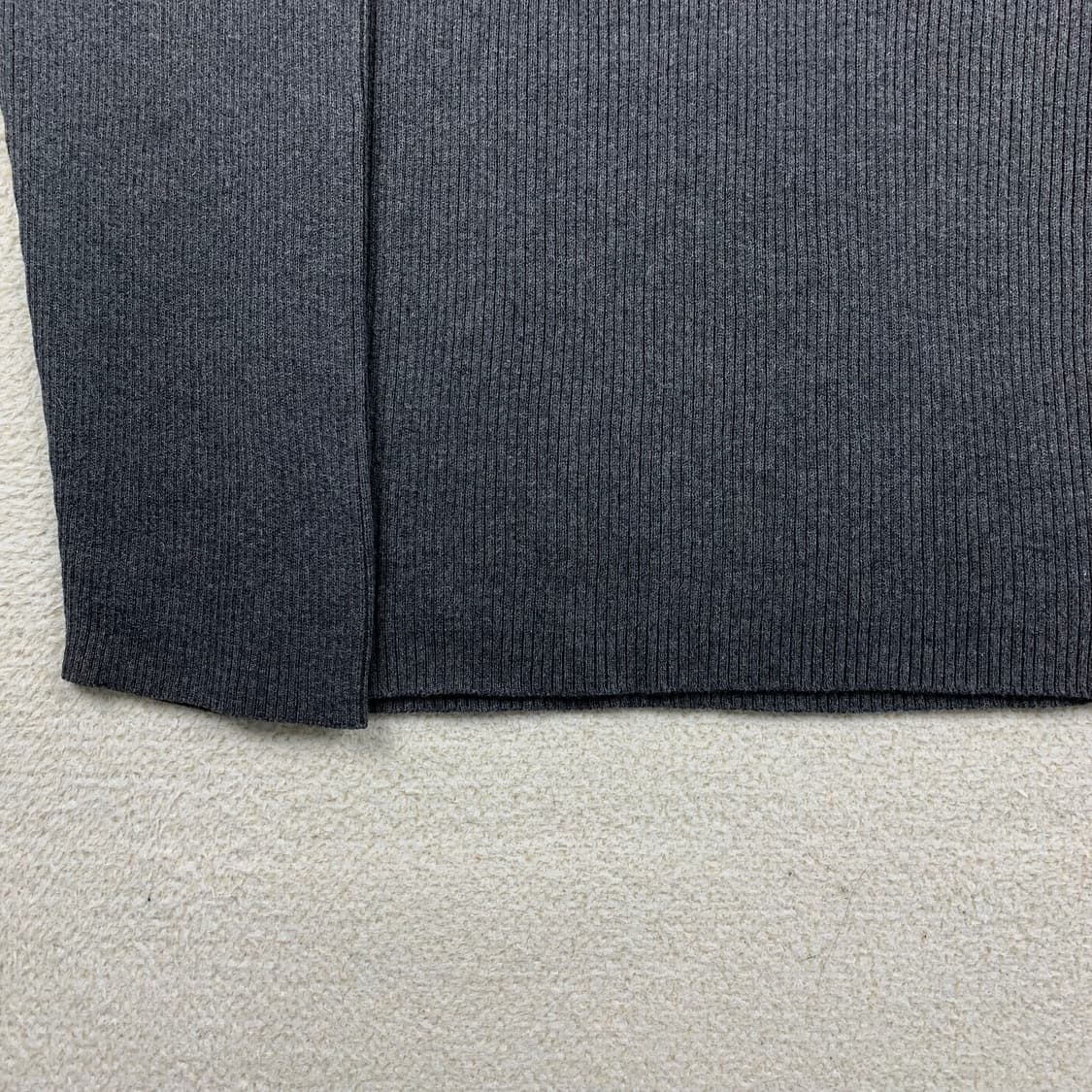 폴로 진스 성조기 자수로고 골지 니트 차콜 상품이미지4