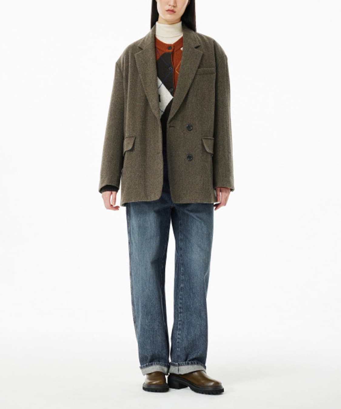 스튜디오톰보이 헤링본 울 자켓 상품이미지8