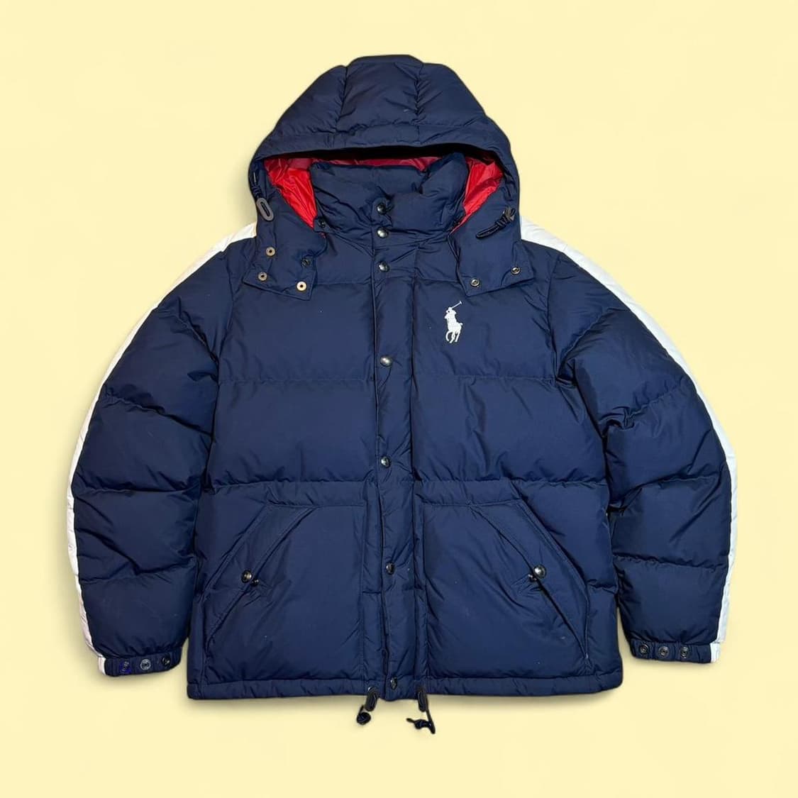 10s 폴로 랄프로렌 빅포니 넘버18 다운 패딩 자켓 네이비/화이트 상품이미지1