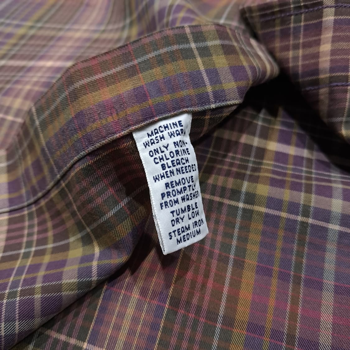 CL725 L 폴로 00s 버튼다운 퍼플레드 마드라스체크 셔츠 남방 상품이미지5