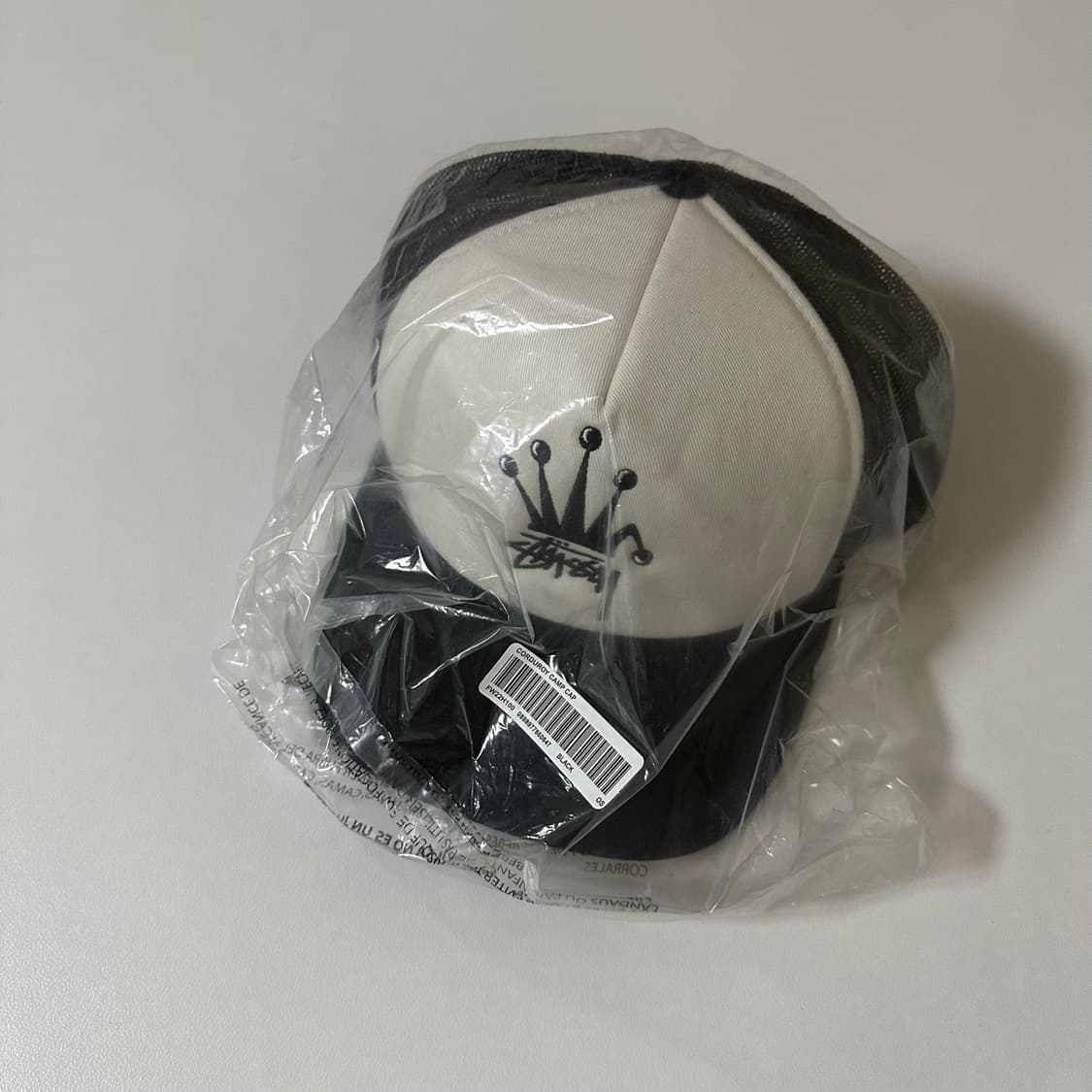 스투시 크라운 스탁 트러커 캡 블랙 상품이미지3