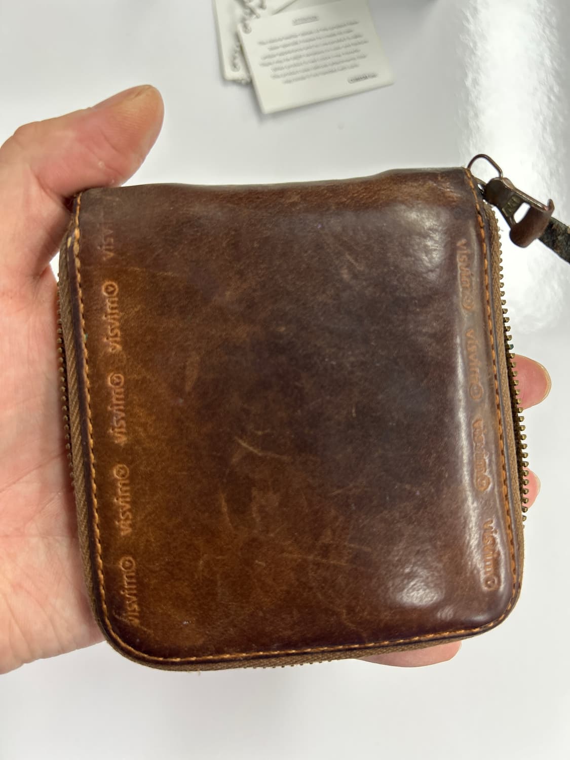VISVIM 올드비즈빔 다크브라운 레더 바이폴드 지갑 상품이미지5
