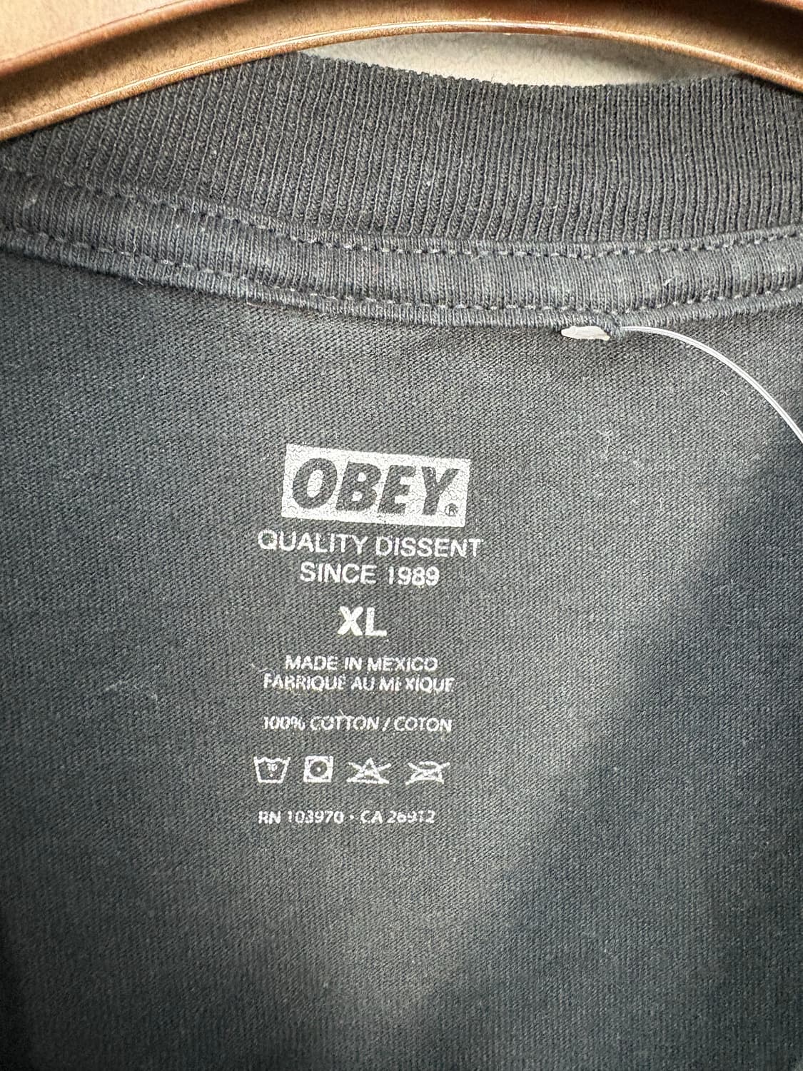 오베이 후르츠오브 아워 레이버 클래식 블랙 반팔 A3427 상품이미지6