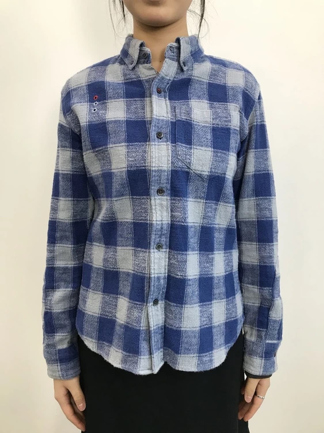 R Newbold Blue Check Shirt 상품이미지3