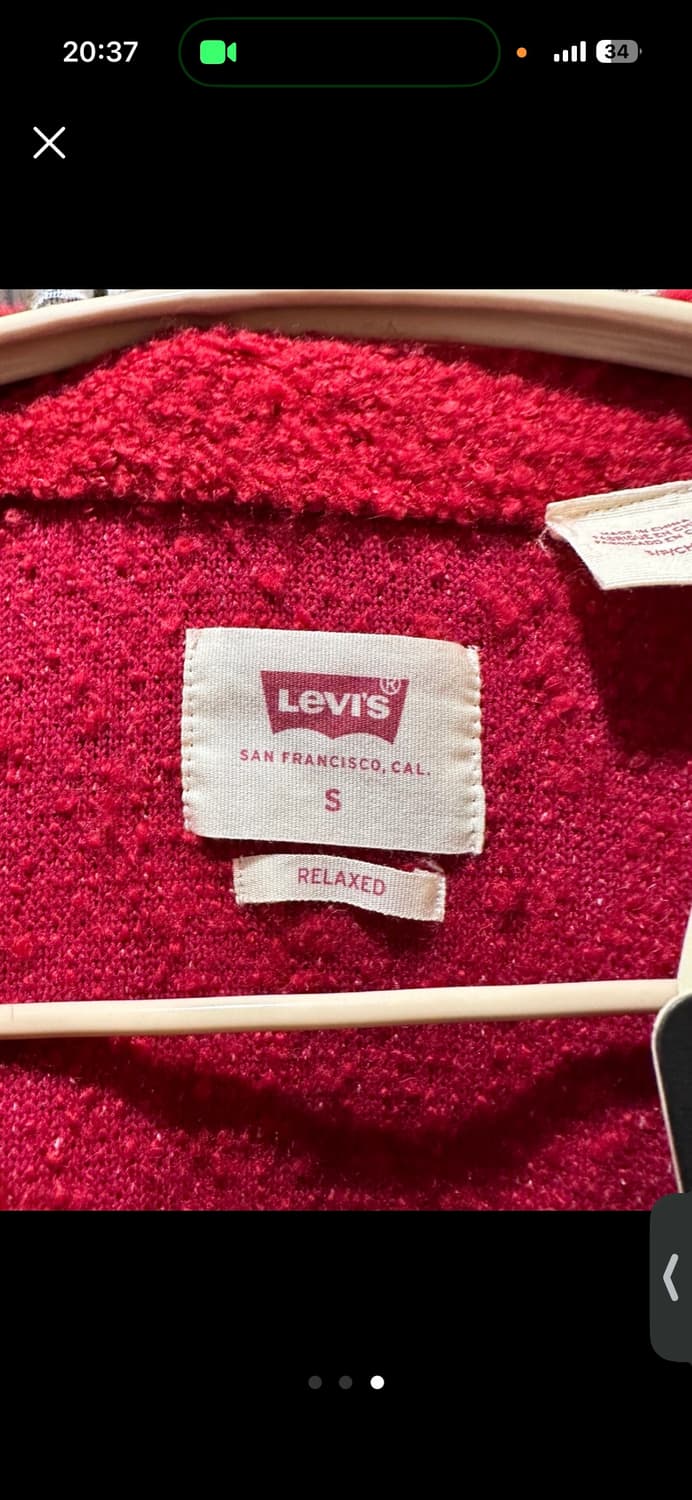 리바이스 버건디 가디건 상품이미지2