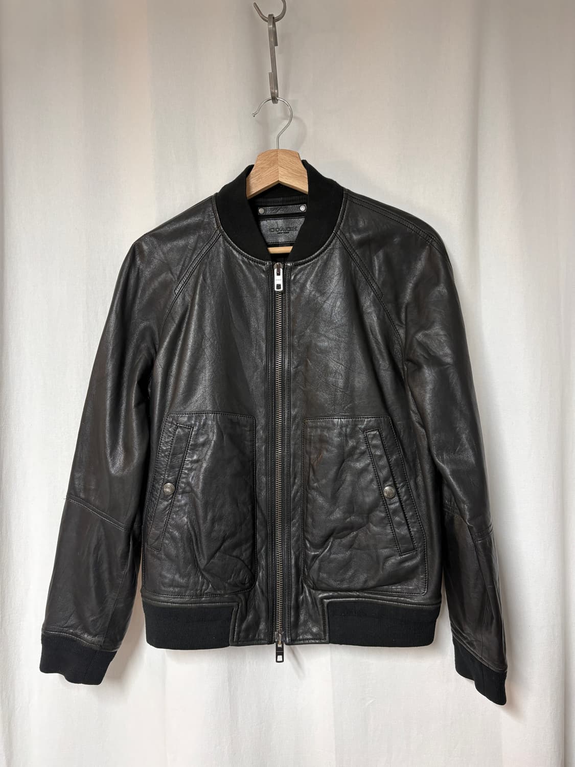 코치 14aw 레더 봄버 자켓 상품이미지1