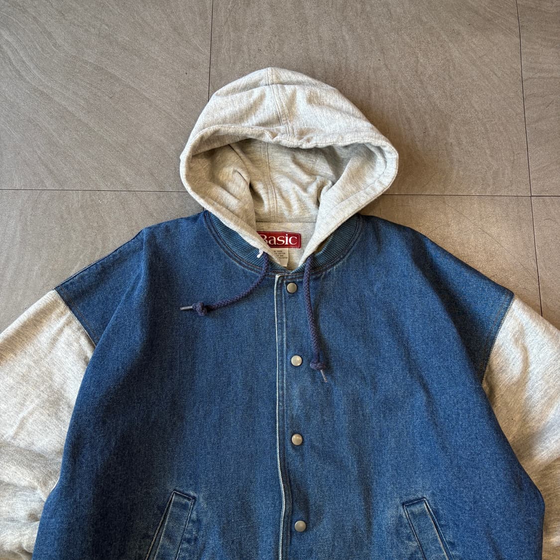 빈티지 데님 베이스볼 자켓 상품이미지3
