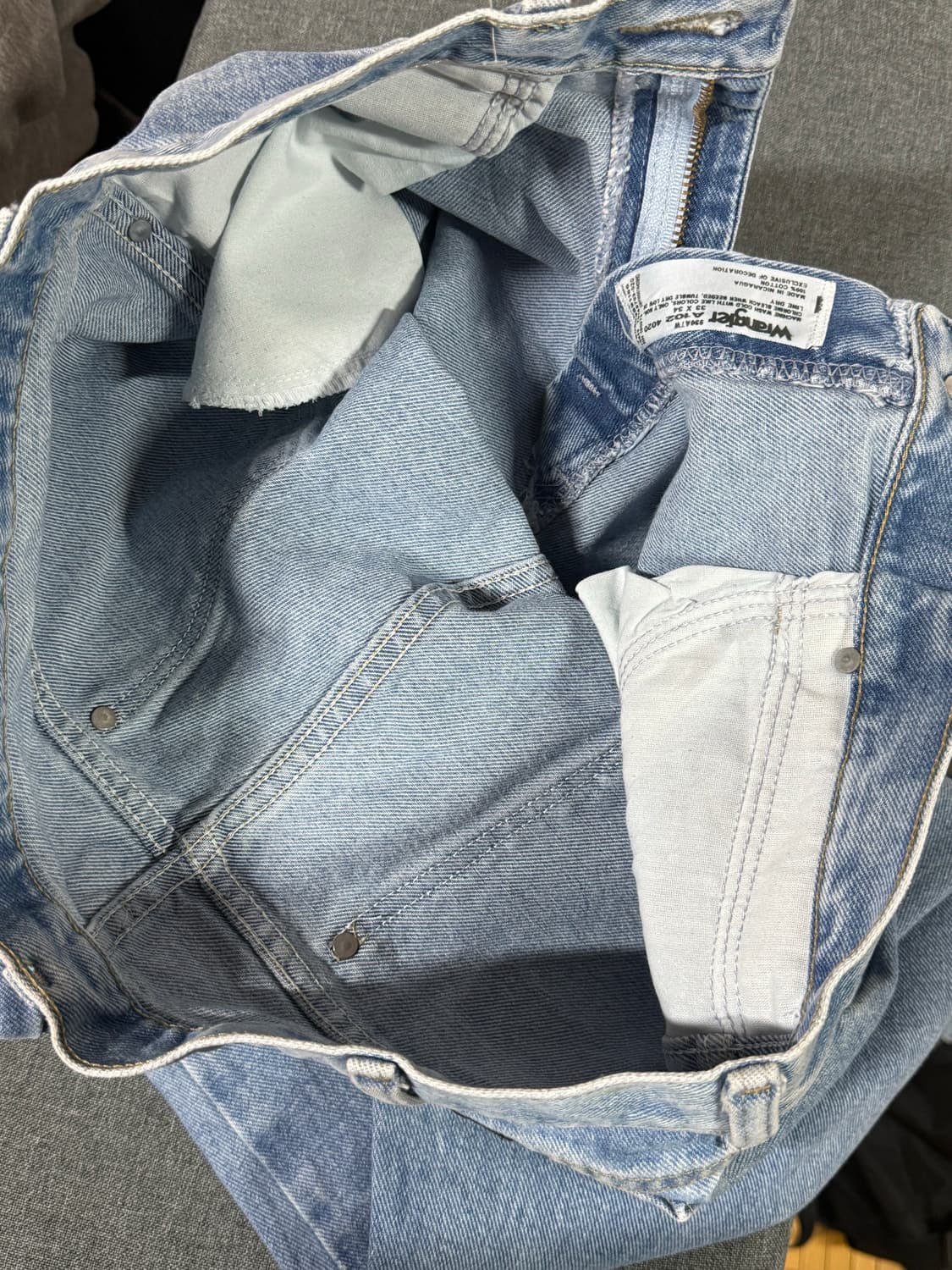 Wrangler 연청 데님팬츠 스트레이트핏 상품이미지5