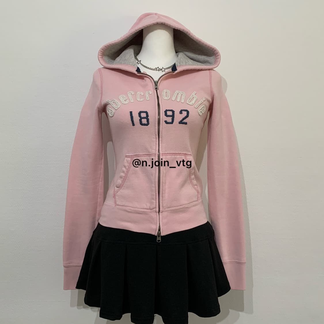 아베크롬비 핑크 후드집업 상품이미지1