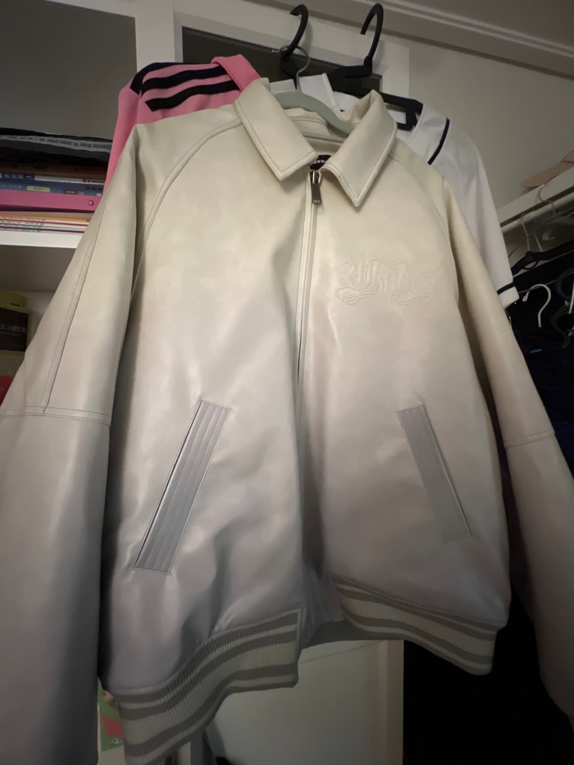 위캔더스 DIRTY LEATHER JK (L.GREY) 상품이미지1