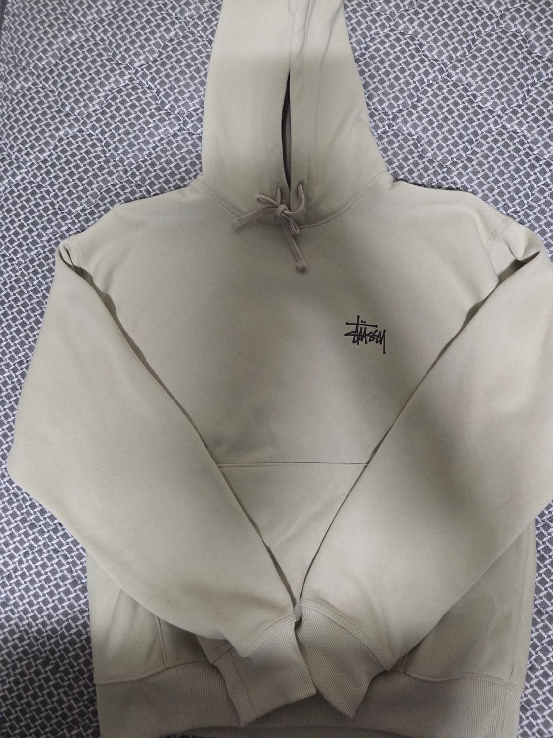 스투시 베이직 후드 카키 L 상품이미지3