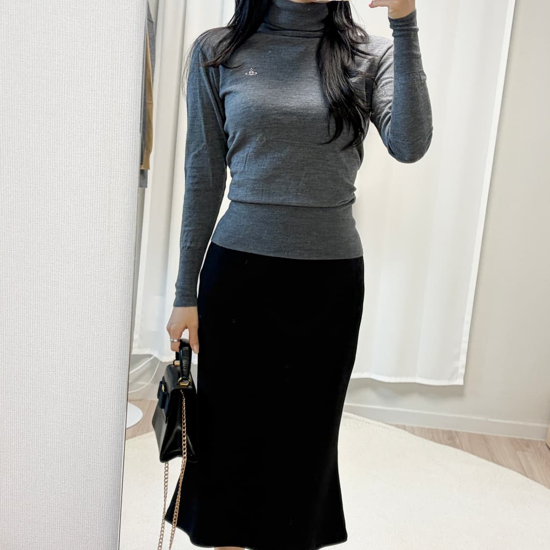 세트 비비안웨스트우드 하이넥 니트,가디건 앙상블 상품이미지9