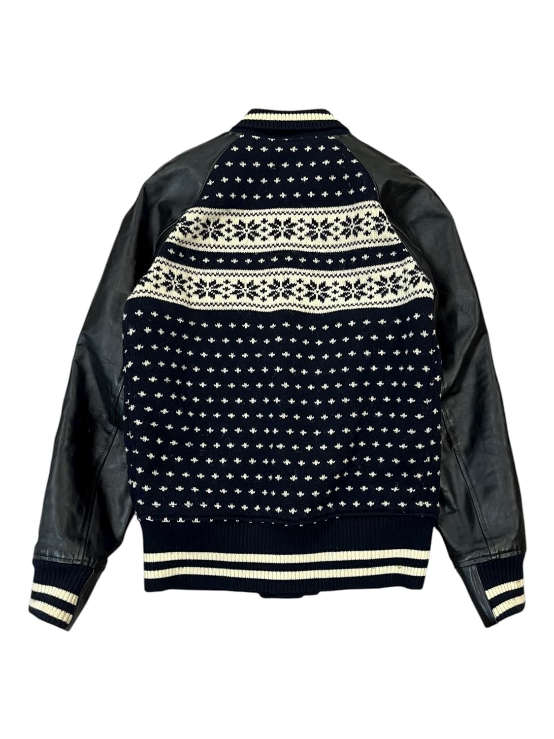 준야 와타나베X꼼데가르송 자카드 노르딕 바시티 자켓 L #csz1856 상품이미지4