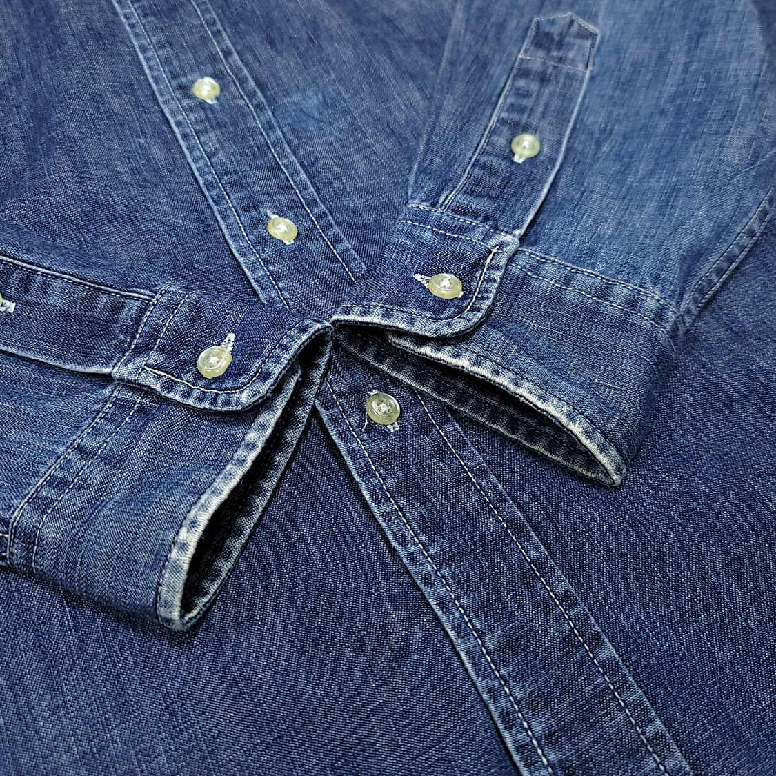 [95~100] 폴로 진스 컴퍼니 진청 성조기 데님 긴팔셔츠 상품이미지6