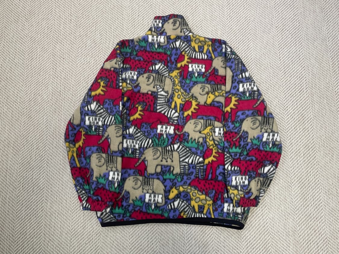 빈티지 애니멀 올오버 패턴 플리스 하프집업 J03580 상품이미지4