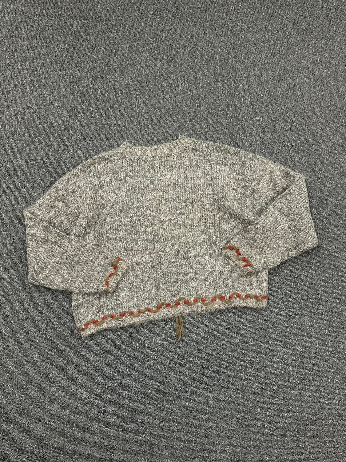 OS)빈티지 자수 디테일 혼방 니트 스웨터 상품이미지4