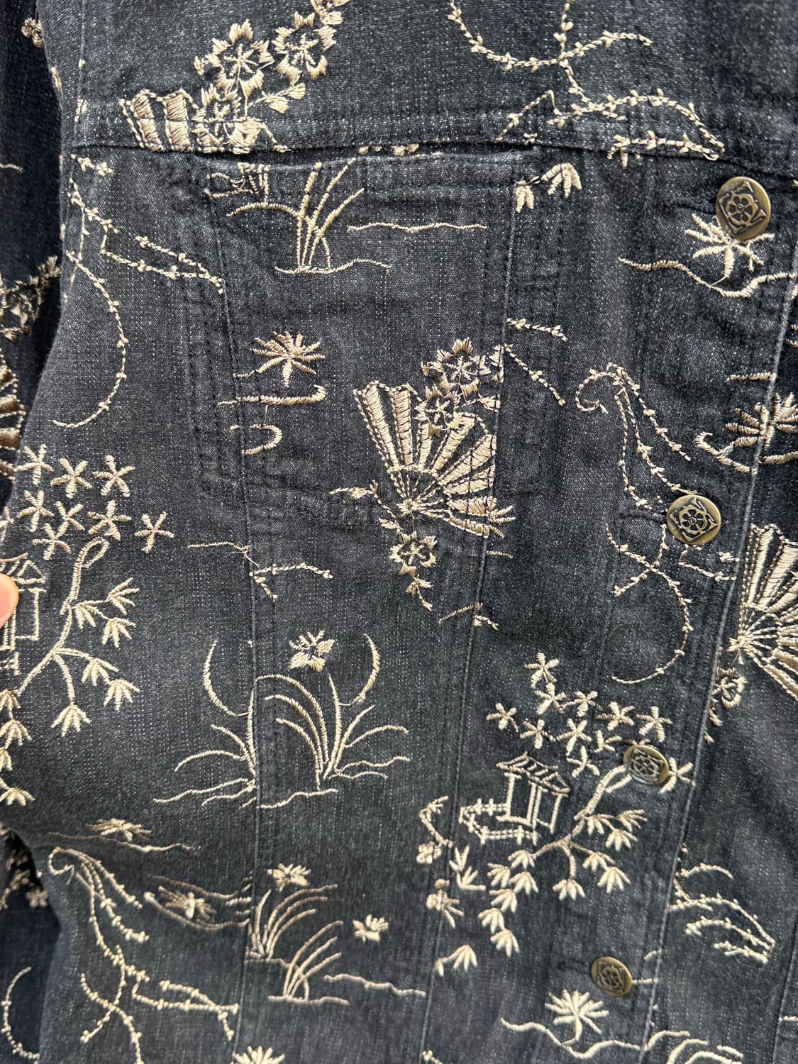 Graff by UM Company 오리엔탈 자수 데님 트러커자켓  상품이미지4