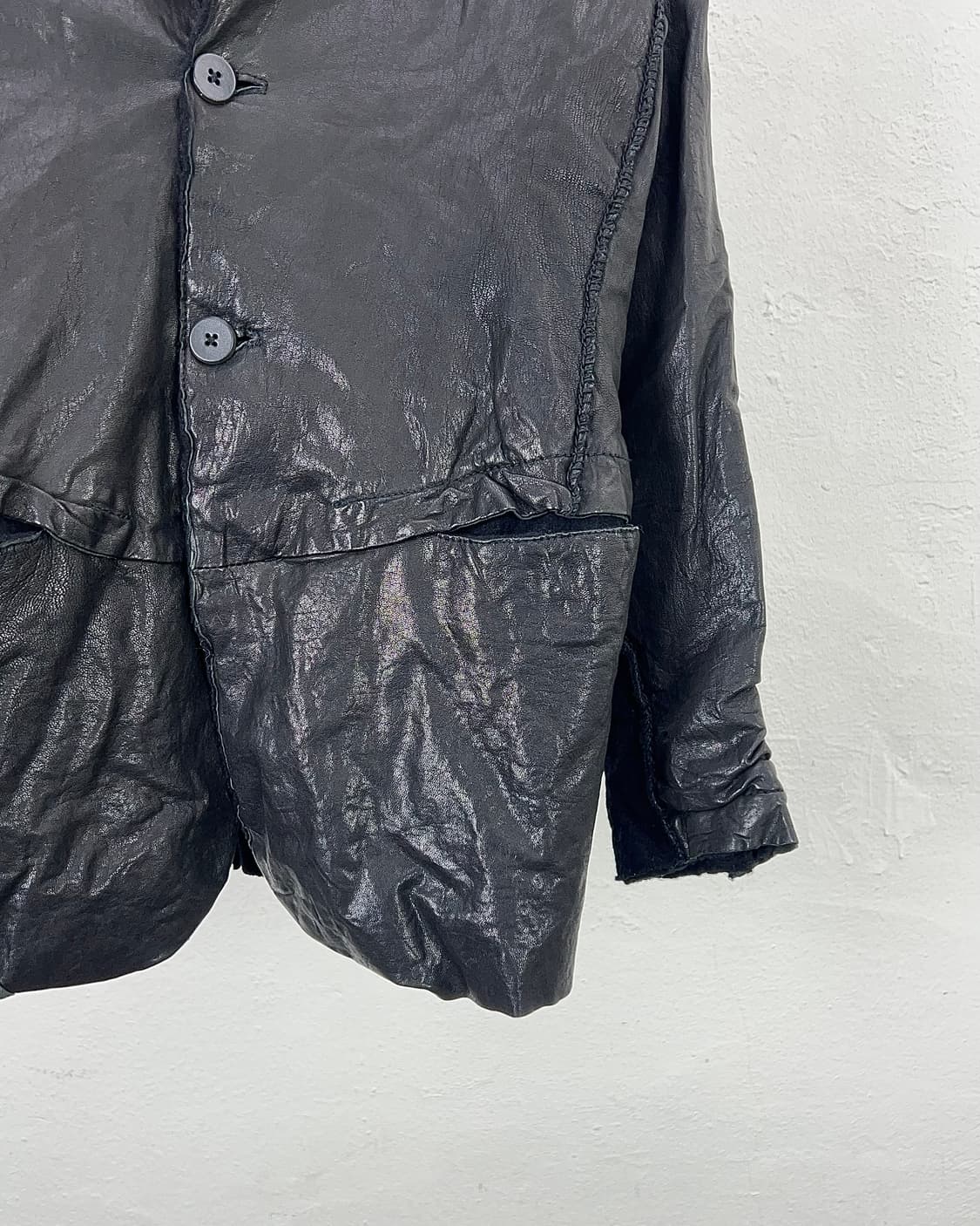 트랜짓 코디드 투 페이스 램스킨 레더 블레이저 자켓 상품이미지5