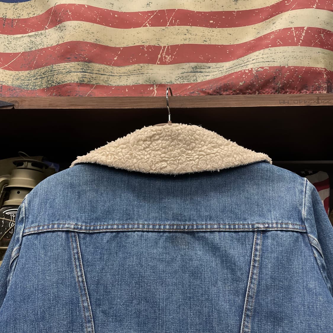 80s 랭글러 Made in USA 쉐르파 데님 자켓 상품이미지4
