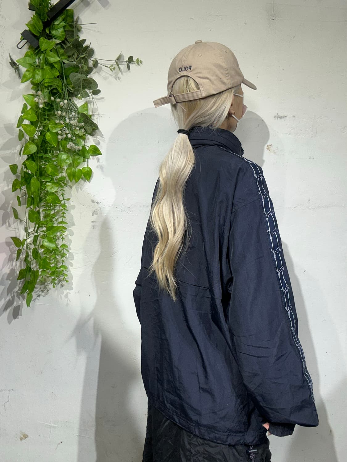 푸마 네이비 사이드 라인 바람막이 트랙 자켓 95 상품이미지3