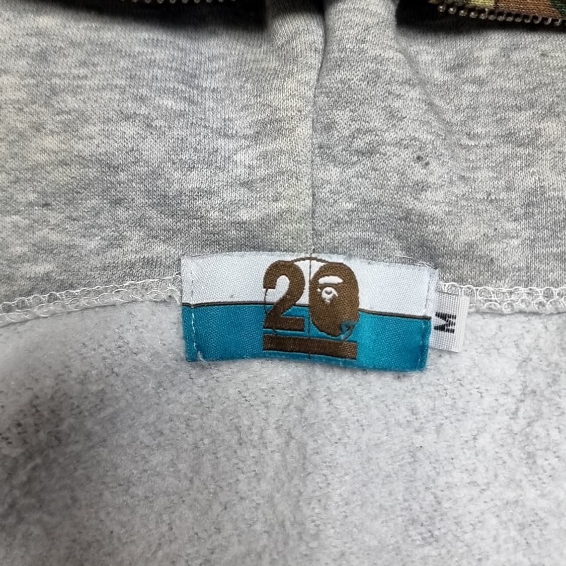 베이프 샤크 브릭 카모 후드집업 회색(m) 상품이미지4