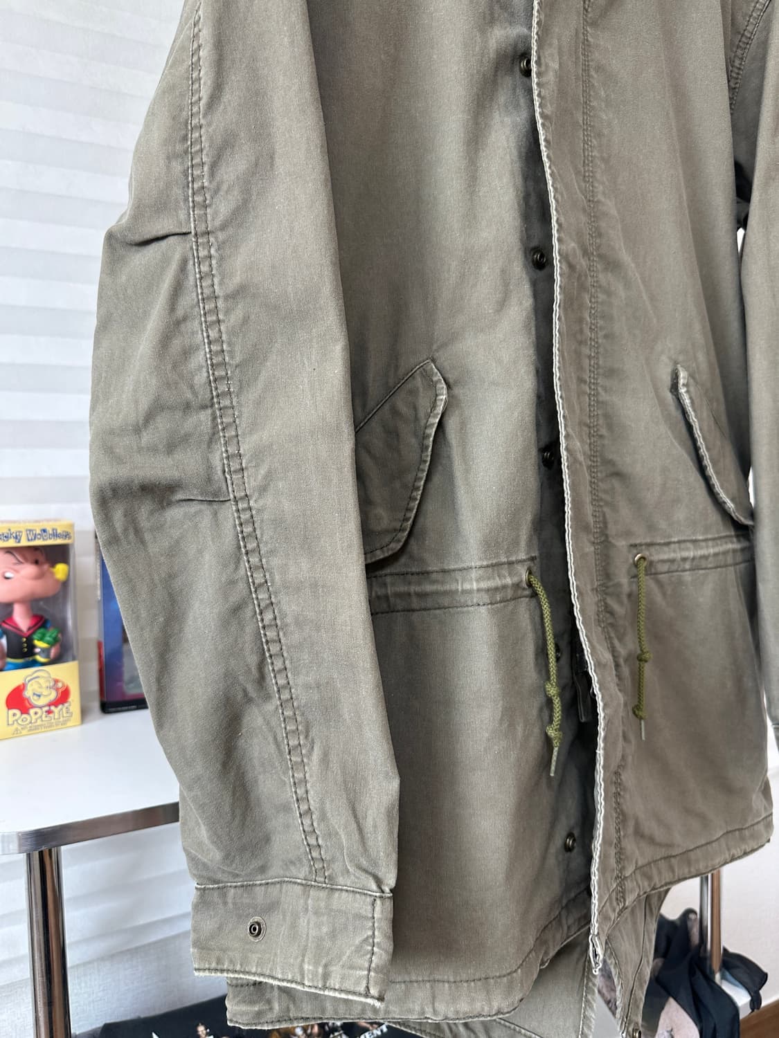 BEAMS Olive Fishtail Military Parka 상품이미지4